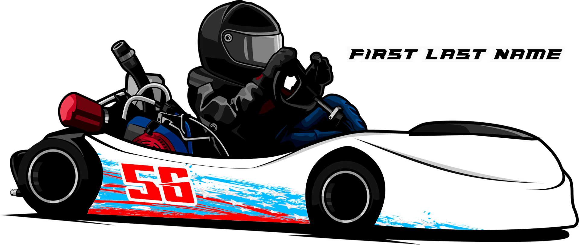 flat kart USA themed graphic kit