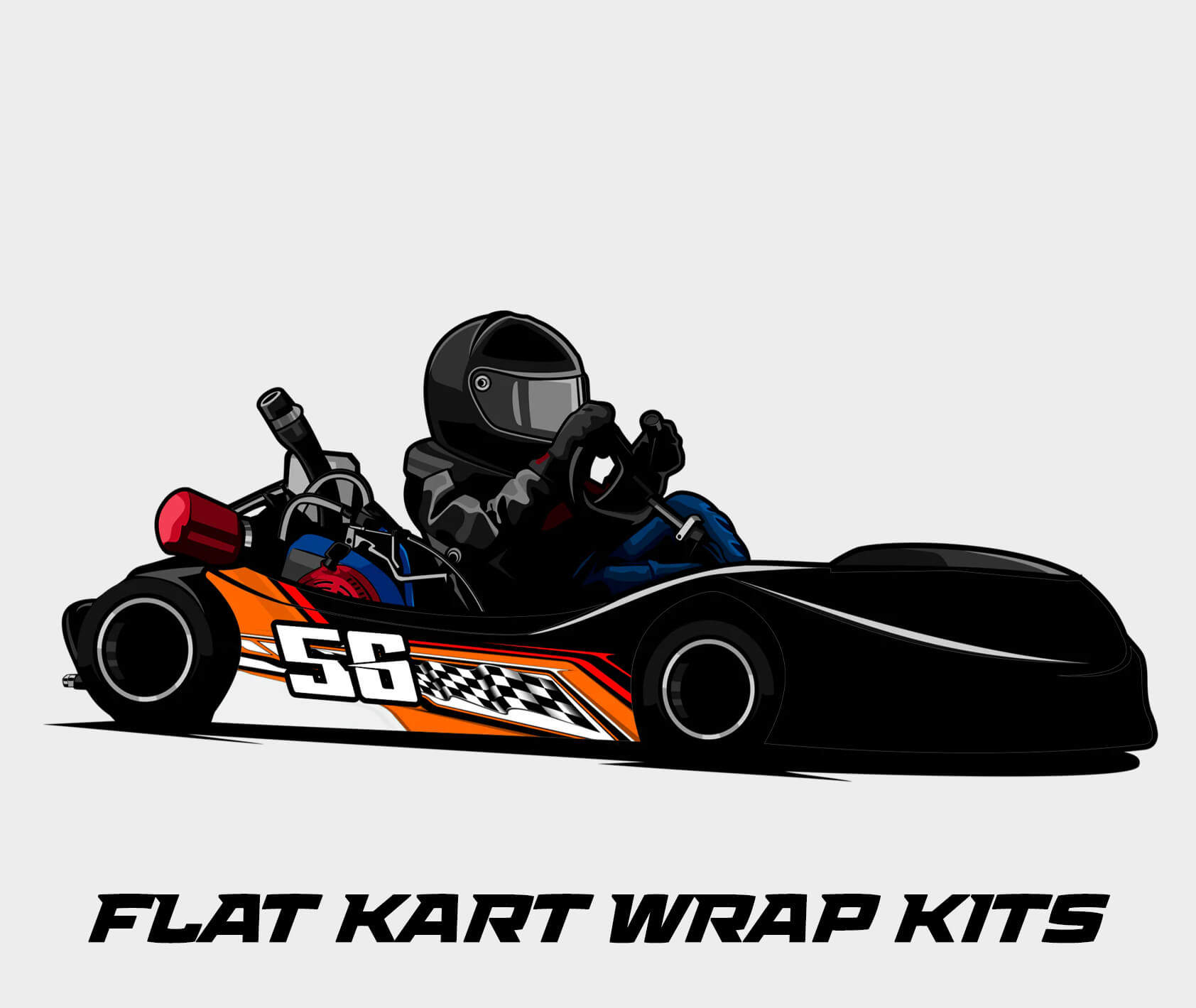 custom kart graphics for flat kart by Nitro Kart Wraps