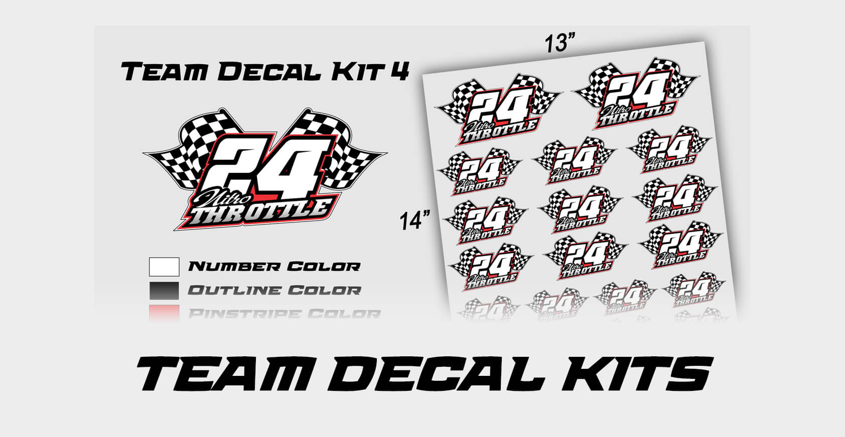 custom racing team decal kits